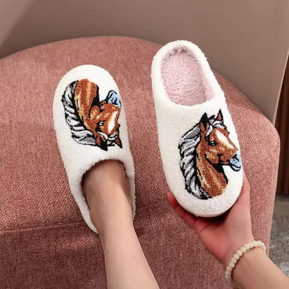 HoofSteps™ Soft Stitched Horse Slippers