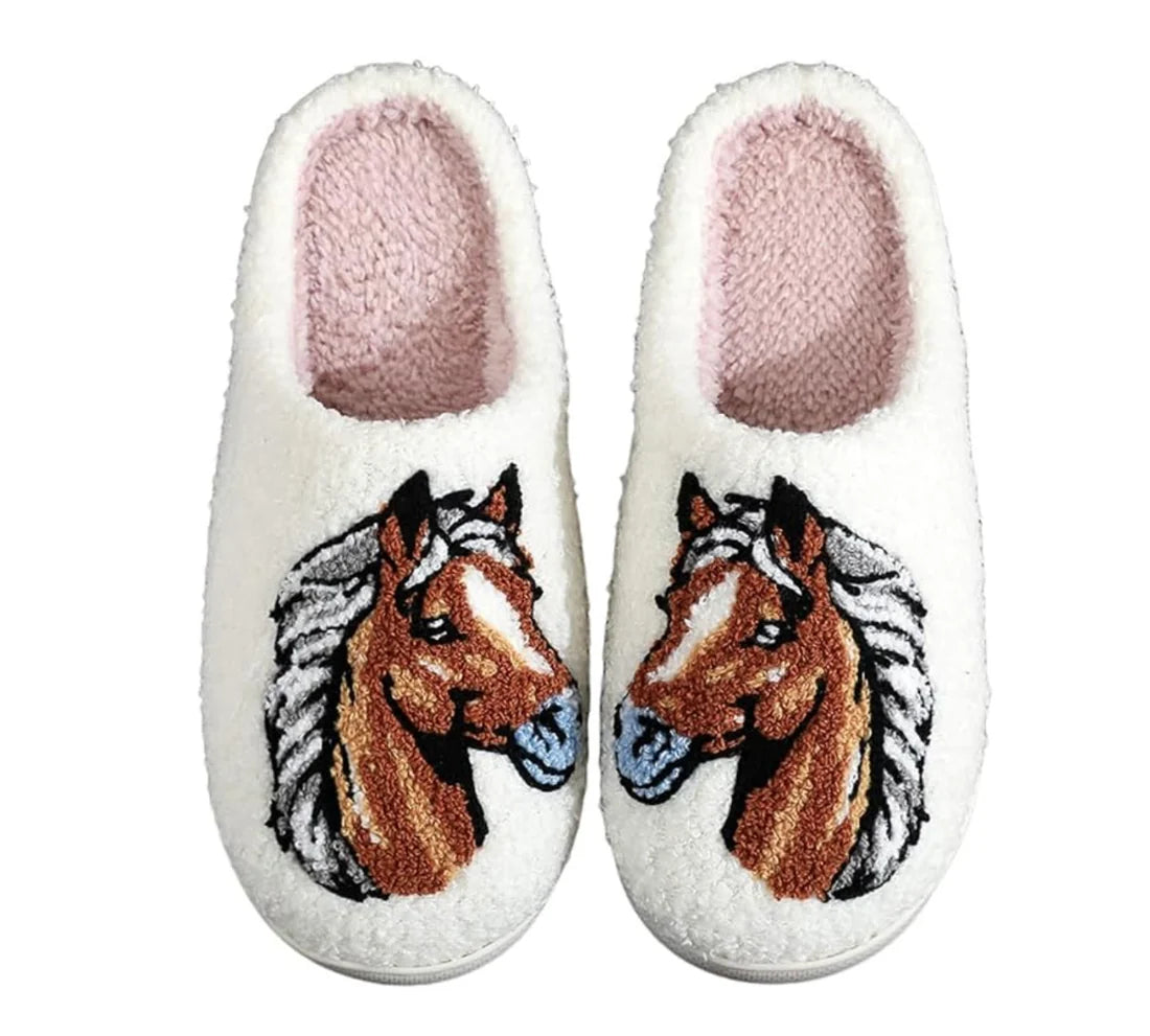 HoofSteps™ Soft Stitched Horse Slippers