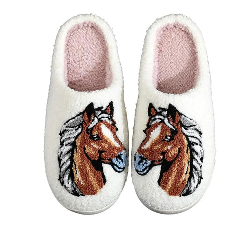 HoofSteps™ Soft Stitched Horse Slippers