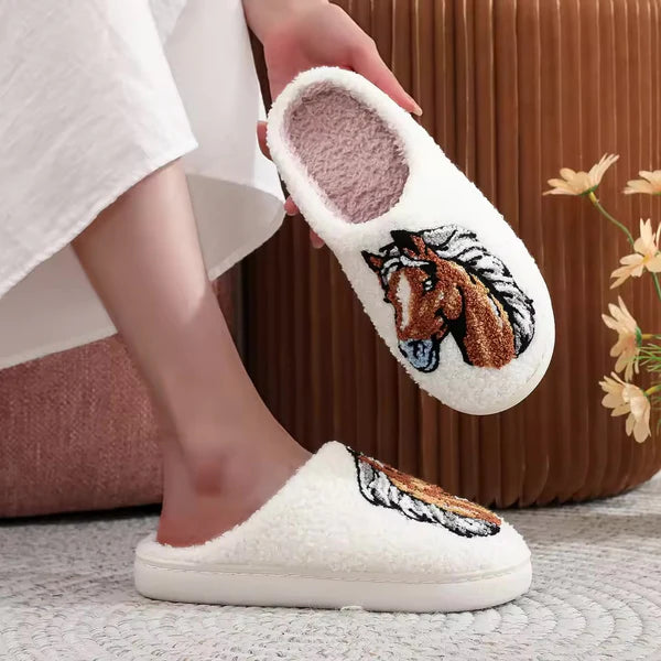 HoofSteps™ Soft Stitched Horse Slippers