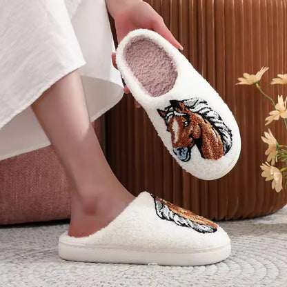 HoofSteps™ Soft Stitched Horse Slippers
